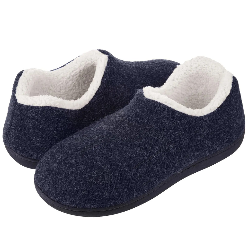 Chausson Hiver Vunavueya Pour Enfants, Femmes Et Hommes - Pantoufles Antidérapantes Chaudes Mousse Mémoire De Forme 24-43 EU