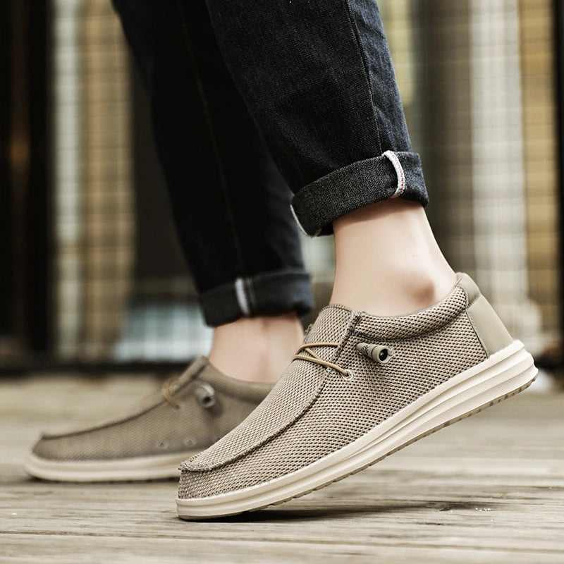 Baskets Minimalistes a Bout Large kaki2