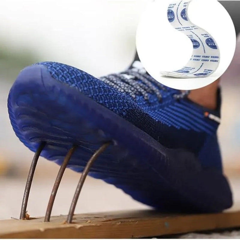 Baskets de Securite Legeres a Embout Composite et Anti-Crevaison - Unisexe bleu