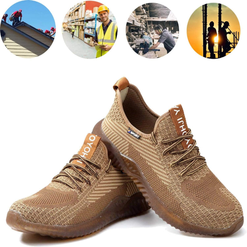 Baskets de Securite Legeres a Embout Composite et Anti-Crevaison - Unisexe marron2