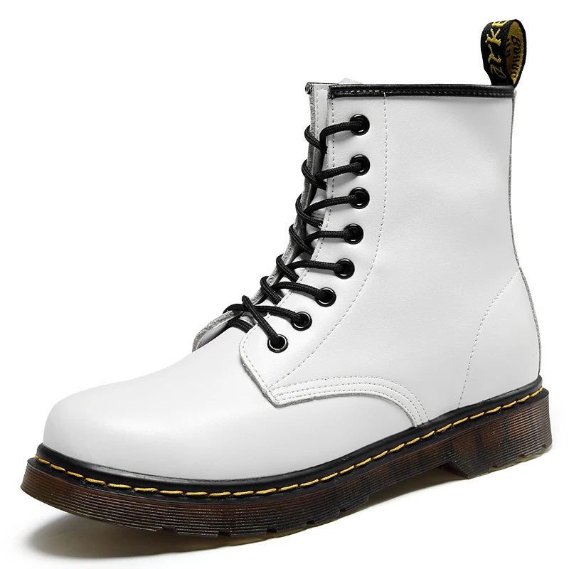 Bottes Martin Classiques de Haute Qualité – Élégance Britannique Intemporelle-blanc1