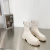 Bottes Mi-Mollet et Longues en Cuir Synthetique - Style elegant et Confort Hivernal blanc3