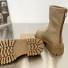 Bottes Mi-Mollet et Longues en Cuir Synthetique - Style elegant et Confort Hivernal kaki2