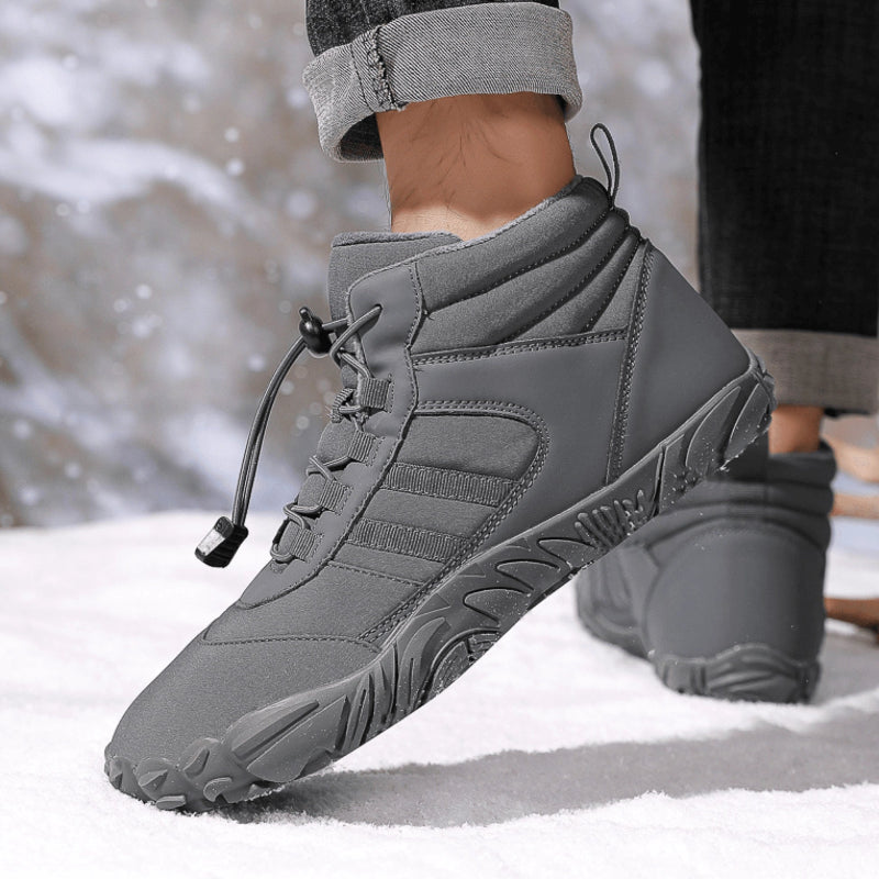 Bottes dHiver Pieds Nus Impermeables gris1