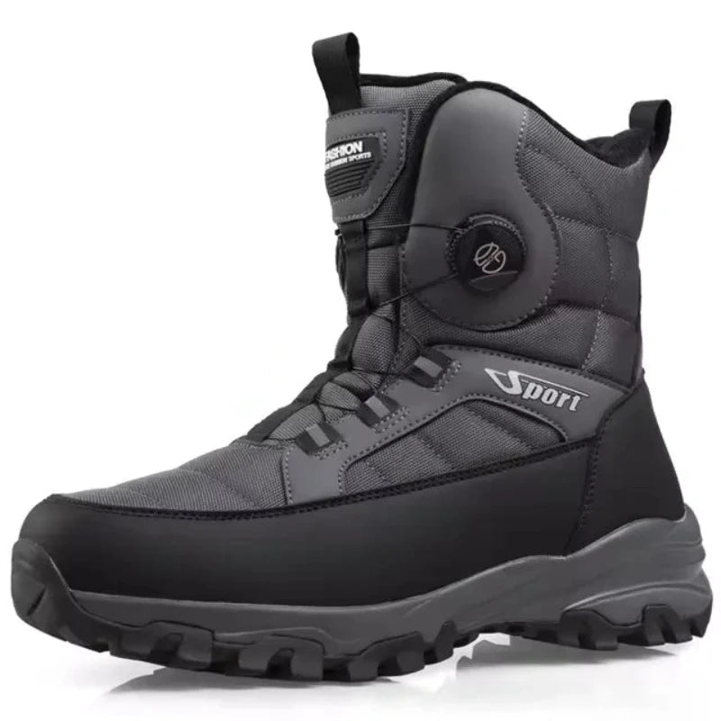 Bottes de Neige – Chaudes, Imperméables & Confortables pour hommes-GRIS2