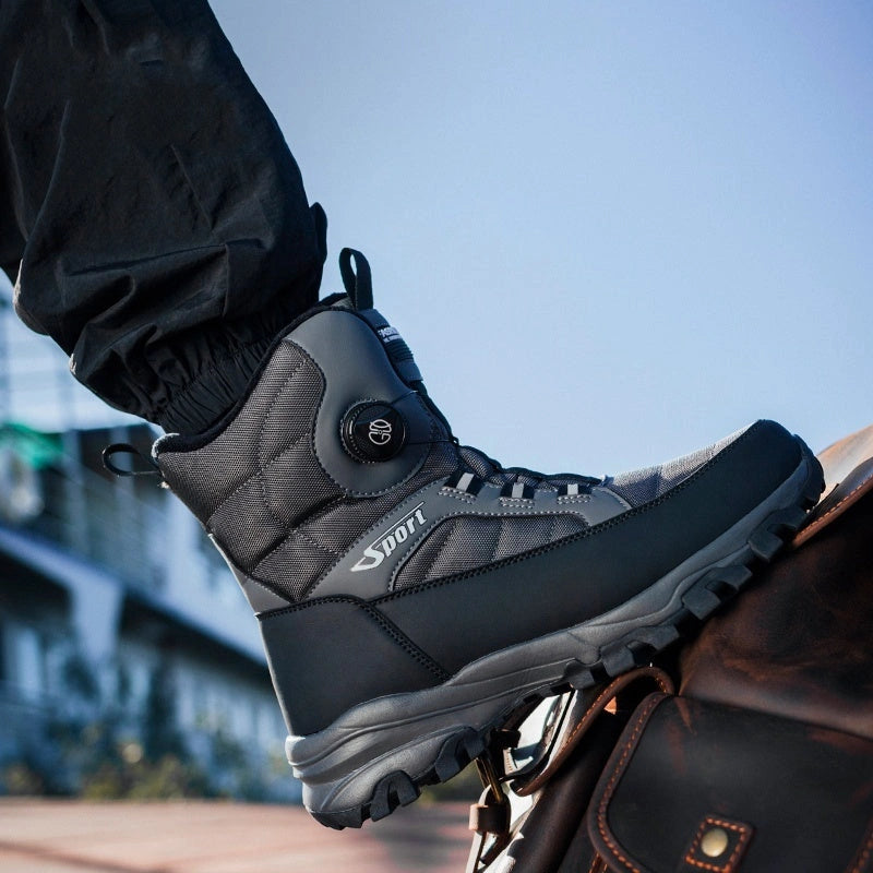 Bottes de Neige – Chaudes, Imperméables & Confortables pour hommes-gris1