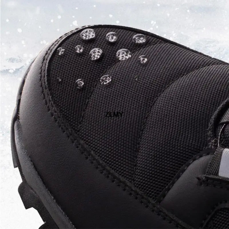 Bottes de Neige – Chaudes, Imperméables & Confortables pour hommes-noir2