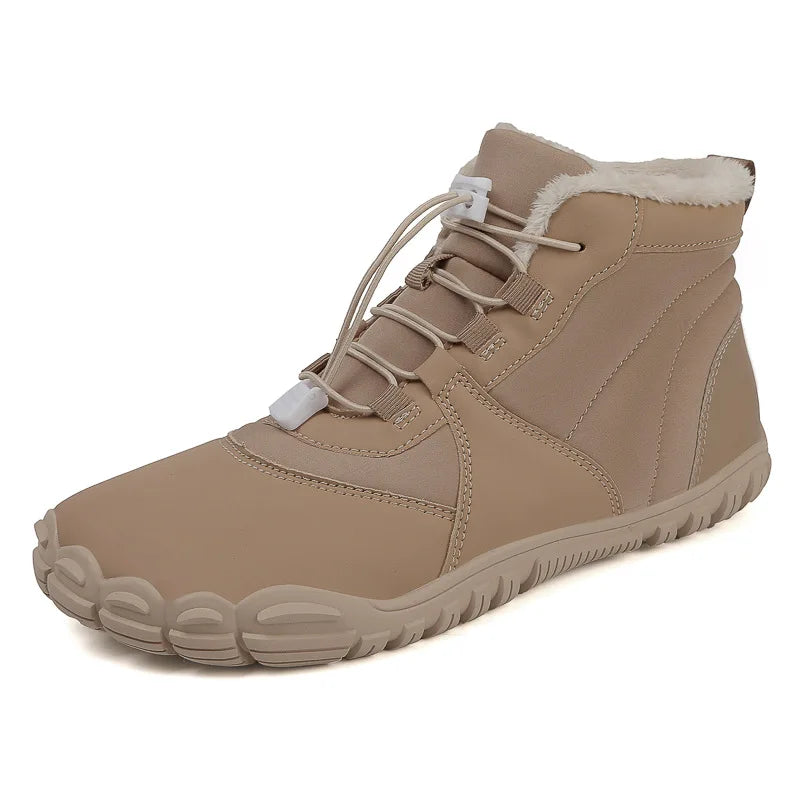 Bottes de Neige Minimalistes, Chaudes et Imperméables pour Hiver-beige3