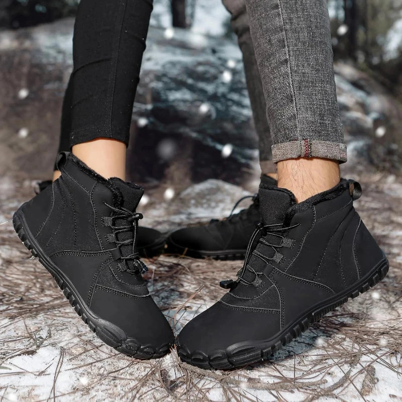 Bottes de Neige Minimalistes, Chaudes et Imperméables pour Hiver-noir1