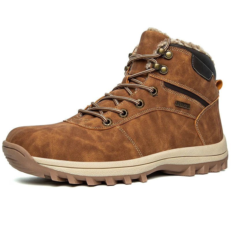 Bottes de Randonnée Hivernales Imperméables pour hommes et femmes marron