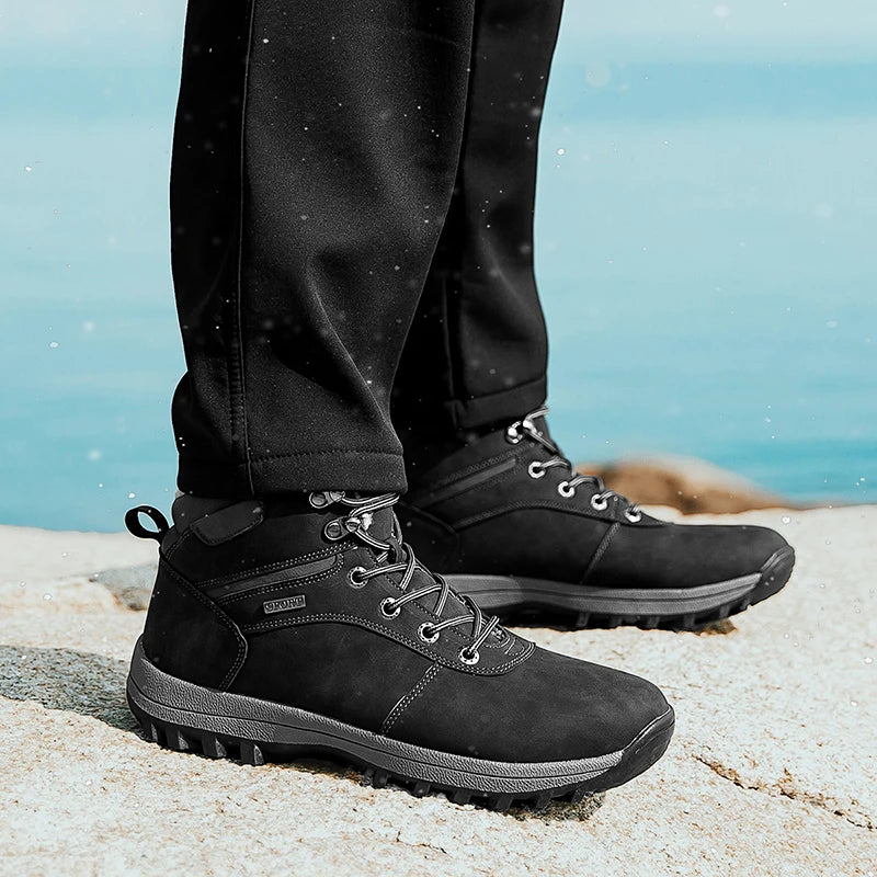 Bottes de Randonnée Hivernales Imperméables pour hommes et femmes noir