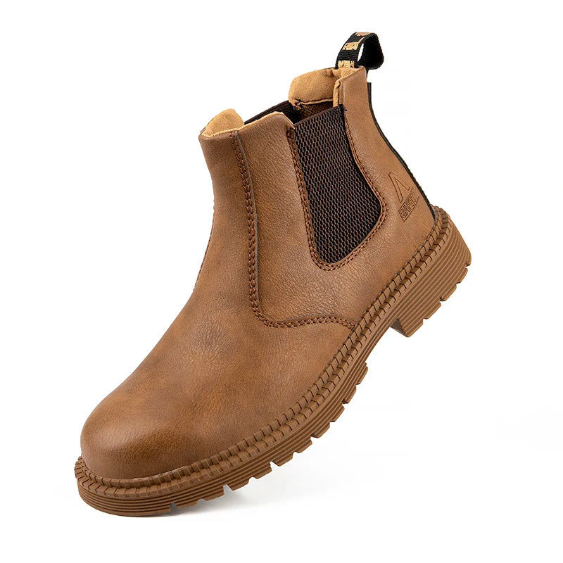 COOU Bottes De Sécurité Imperméables Antidérapantes Avec Embout Acier - Homme Et Femme - Lacets Pivotants Confortables