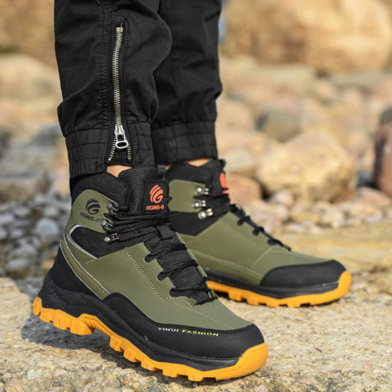 Bottes De Travail Homme Epochsaga – Embout Acier, Semelle Anti-Percement Kevlar, Cuir Respirant, Sécurité Et Confort