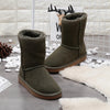 Bottines dHiver Confortables et Chaudes en Fourrure et Daim - Unisexe vert1