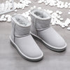 Bottines d'Hiver en Daim et doublure en fourrure - Unisexe blanc