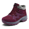Bottines d'Hiver et Randonnee Confortables avec Doublure en Fourrure - Pour Femmes rouge