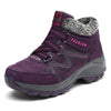 Bottines d'Hiver et Randonnee Confortables avec Doublure en Fourrure - Pour Femmes violet2