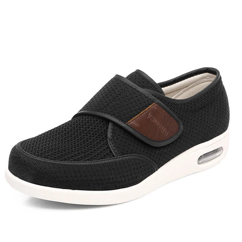Homme Extra Larges Chaussons Diabétiques Réglable Velcro Orthopédique