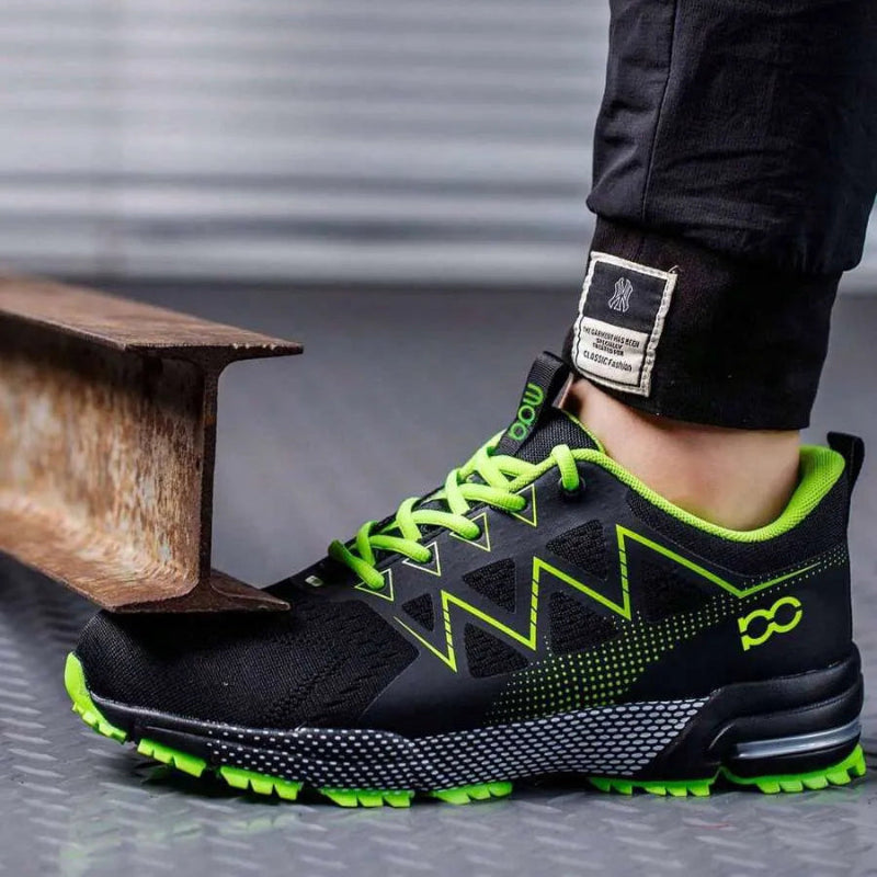 Chaussures de Securite Anti-coup en Acier pour Homme vert3