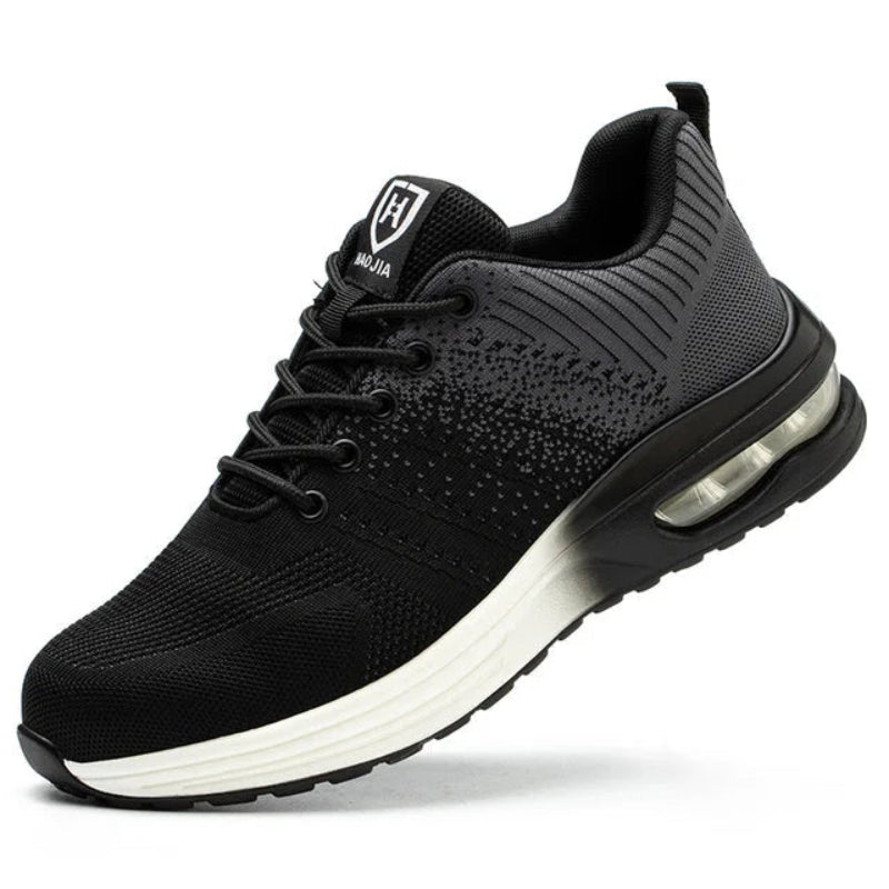 DYKHMILY Chaussures De Sécurité Femmes Légères - Embout Acier, Coussin D'Air, Respirantes - Noir Rose 40 EU