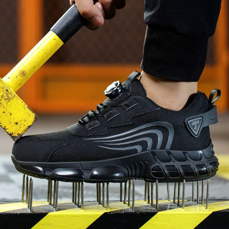 RUGNOR Chaussures De Sécurité Légères Homme Femme - Basket Securite Embout Acier Lacets Rotatifs