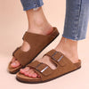 Sandales Legeres a Double Boucle marron1