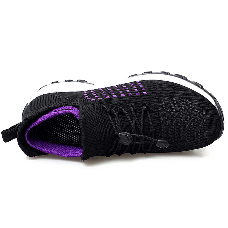 baskets-confortables-design-moderne-et-anti-douleur-pour-femme noir violet3