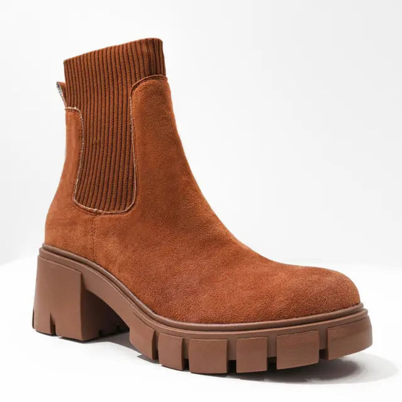 Bottines Chelsea Confortables avec Semelle Antiderapante marron