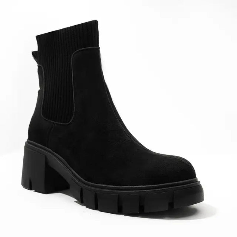 Bottines Chelsea Confortables avec Semelle Antiderapante noir1